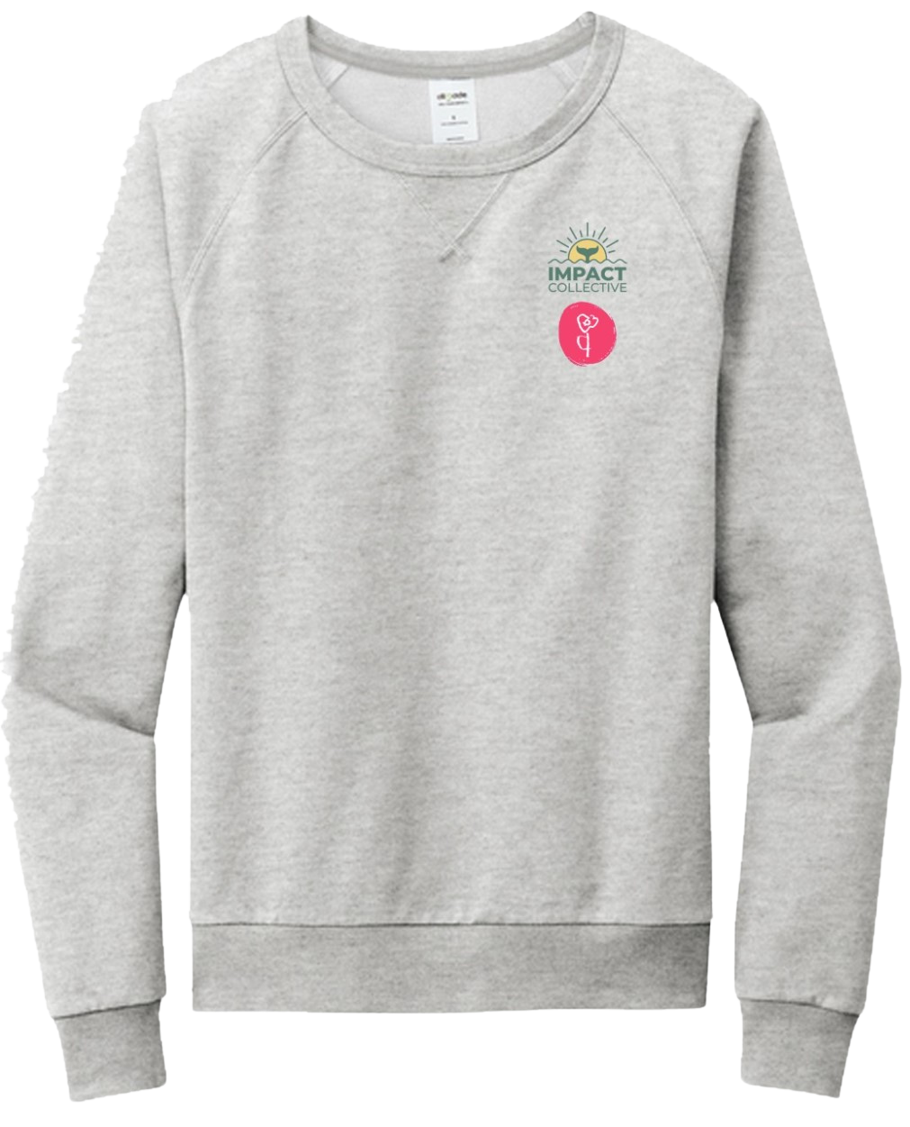 Heather grey Impact Collective crewneck sweatshirt